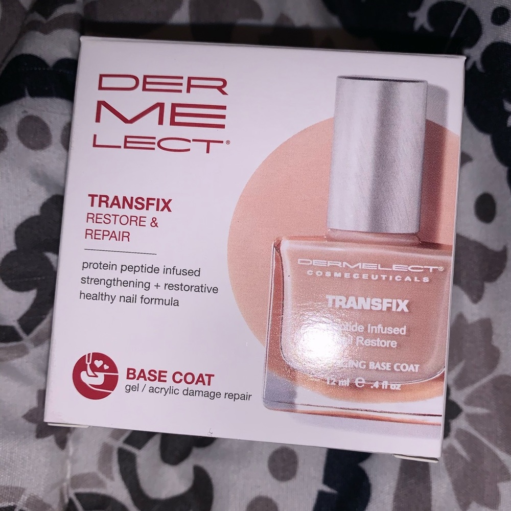 DERMELECT TRANSFIX Peptide Infused Restore & Repair Base Coat Nail Treatment NEW